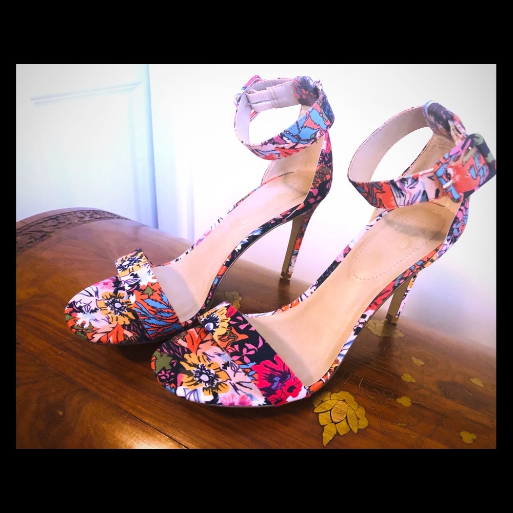 Vibrant Floral Print Shoes